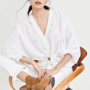 Boho White Eyelet Carmen Blouse Young Fabulous & Broke